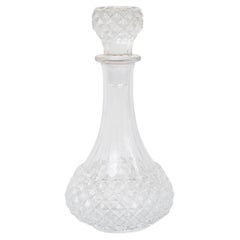  Vintage Glass Vase with Diamond Capped Style, Circa 1930 