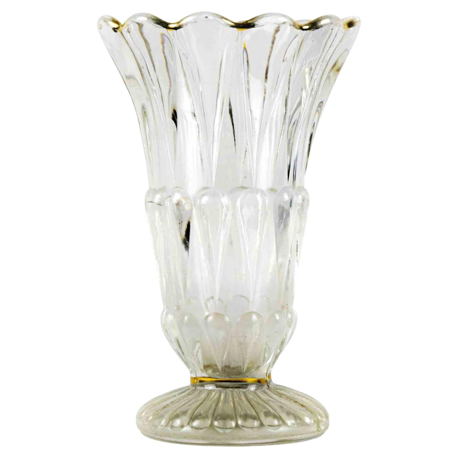 Vintage Glass Vase, Mid-20th Century