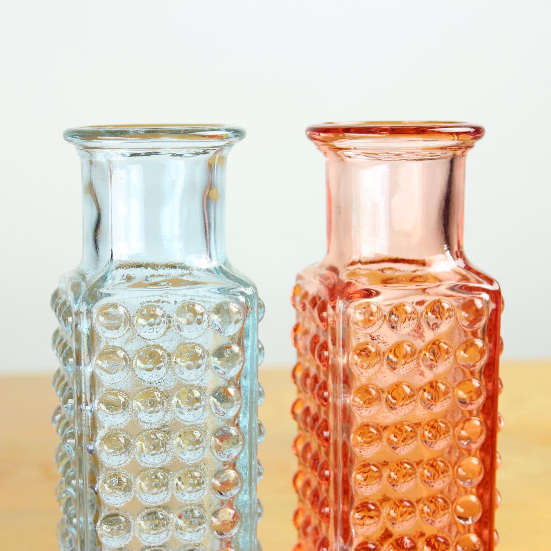 Vintage Glass Vases By Vaclav Hanuš, Czechoslovakia 1978, Set Of 2 For Sale 1