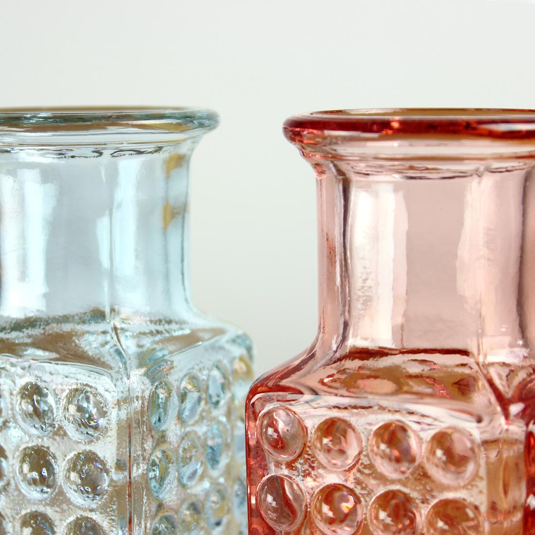 Vintage Glass Vases By Vaclav Hanuš, Czechoslovakia 1978, Set Of 2 For Sale 4