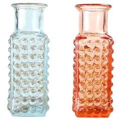 Retro Glass Vases By Vaclav Hanuš, Czechoslovakia 1978, Set Of 2