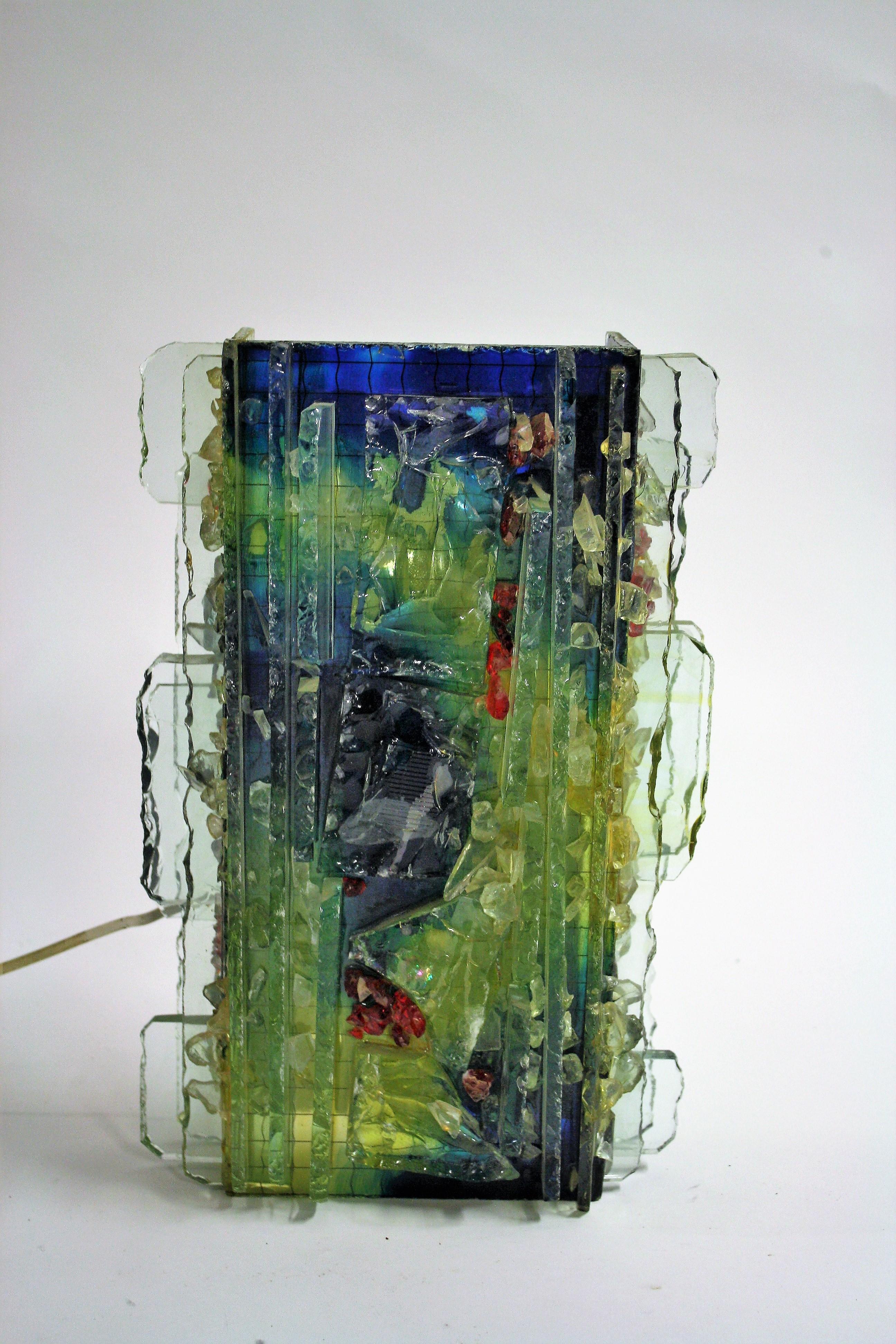 Vintage Glass Wall Lamp by W. van Oyen for RAAK, 1960s 3