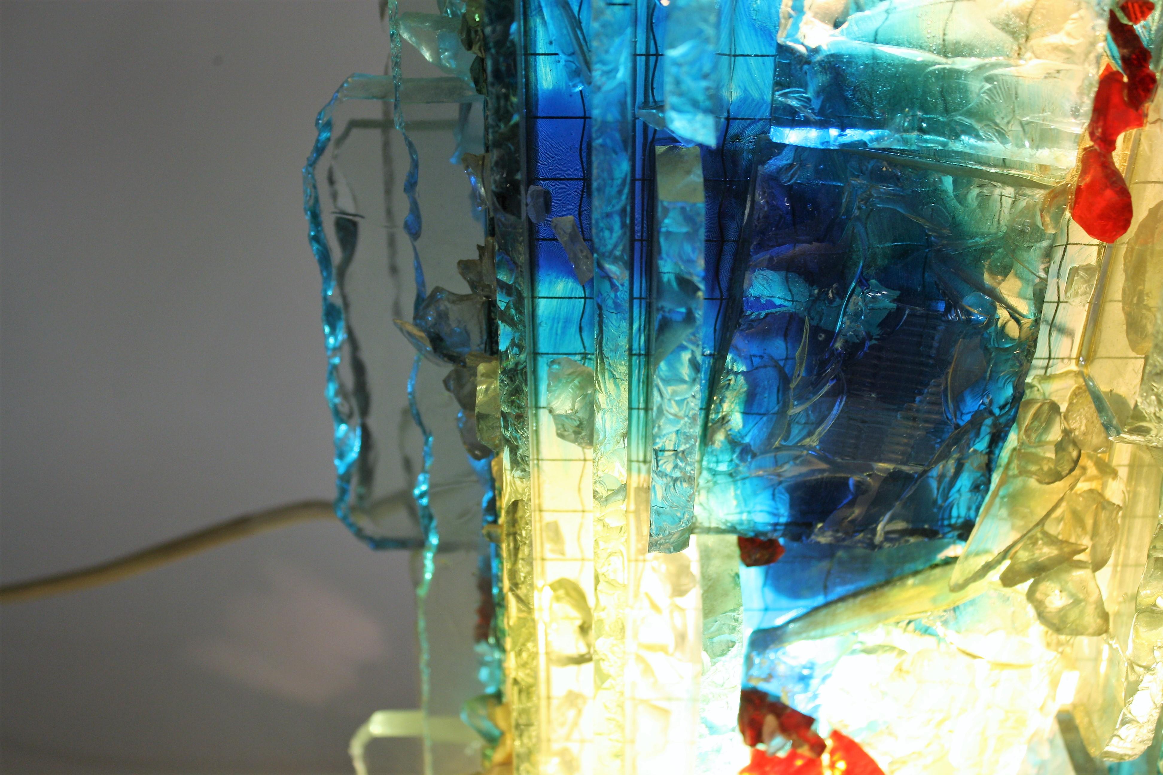 Mid-20th Century Vintage Glass Wall Lamp by W. van Oyen for RAAK, 1960s