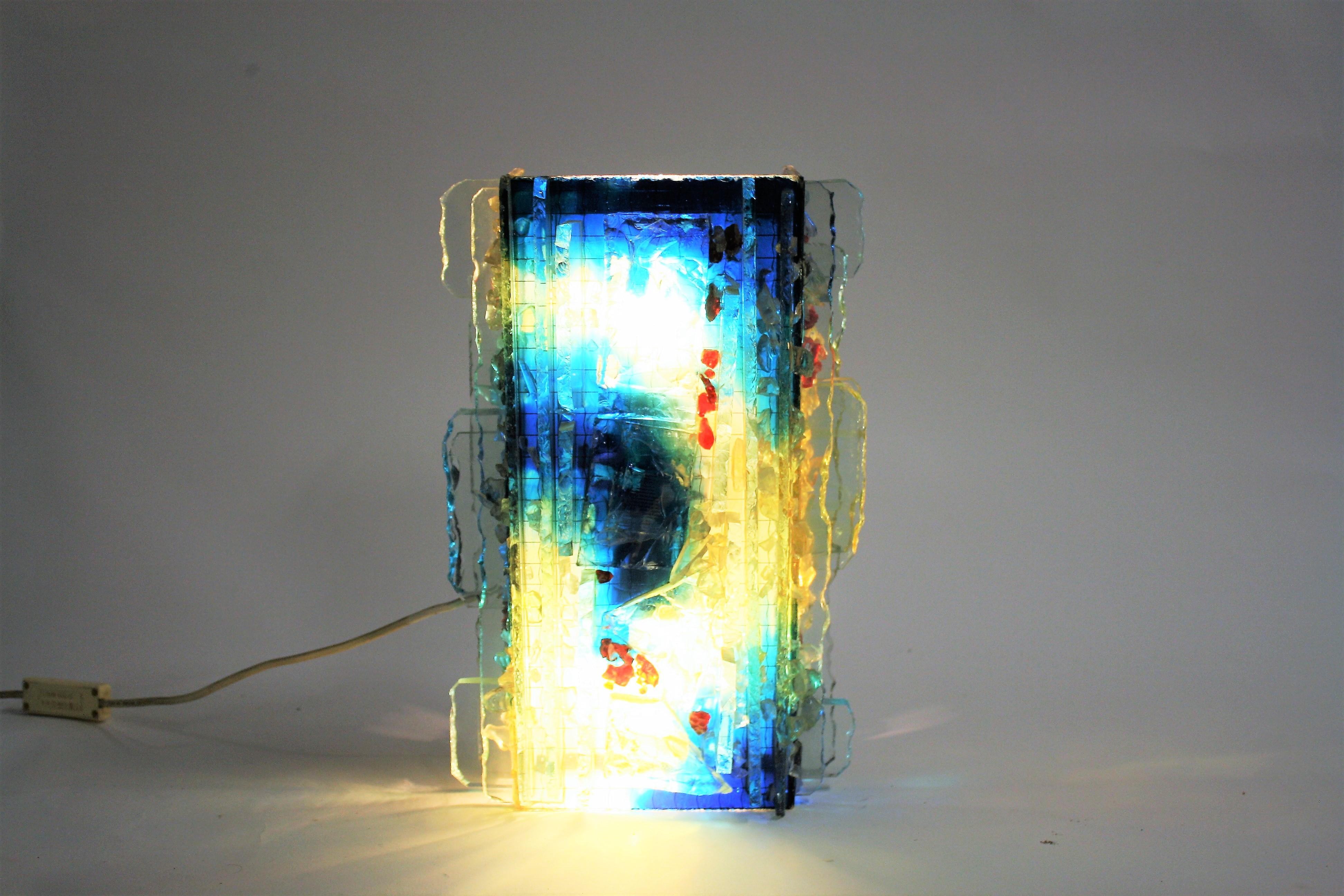 Vintage Glass Wall Lamp by W. van Oyen for RAAK, 1960s 1