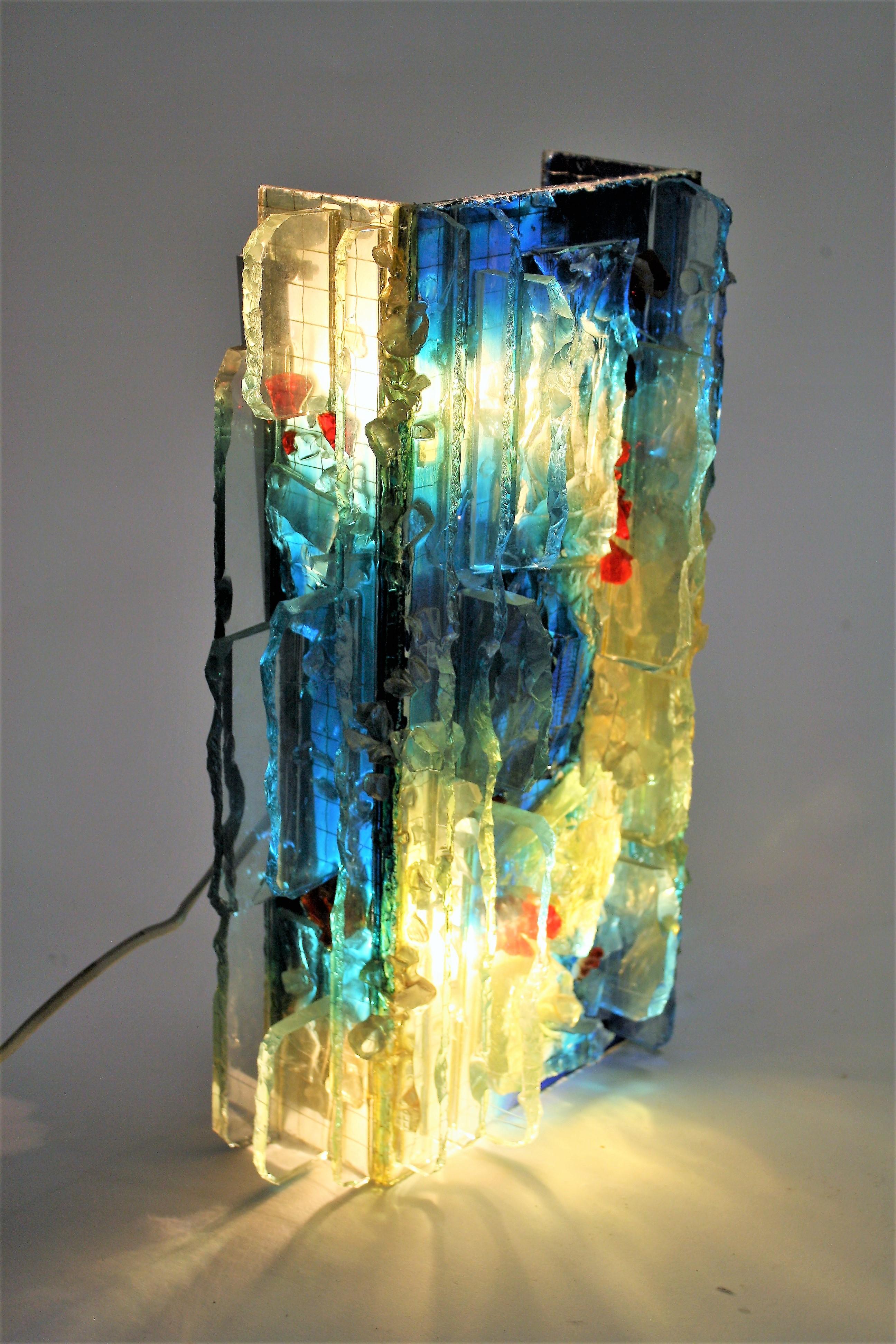 Vintage Glass Wall Lamp by W. van Oyen for RAAK, 1960s 2