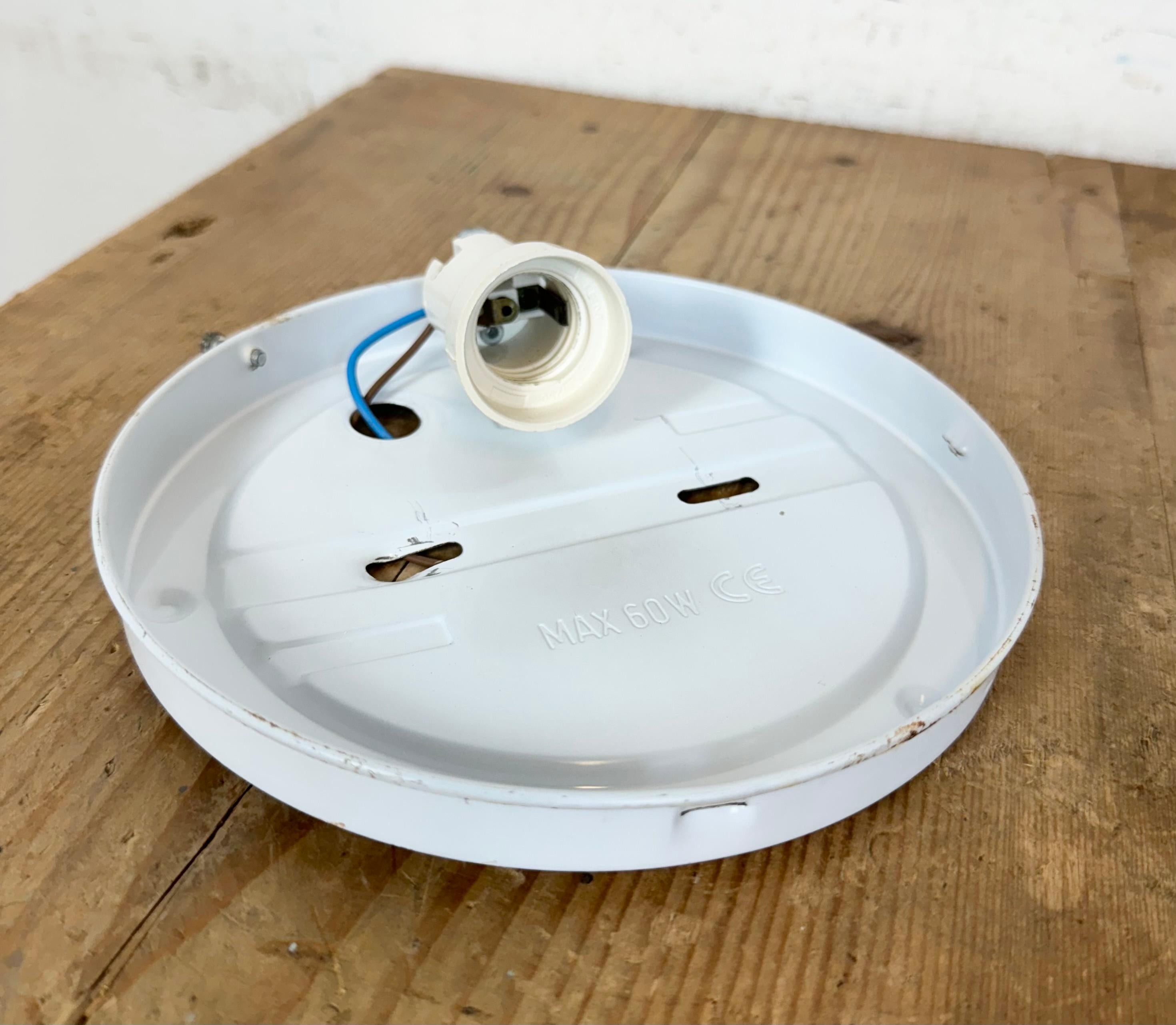 Vintage Glass Wall or Ceiling Light, 1970s For Sale 5