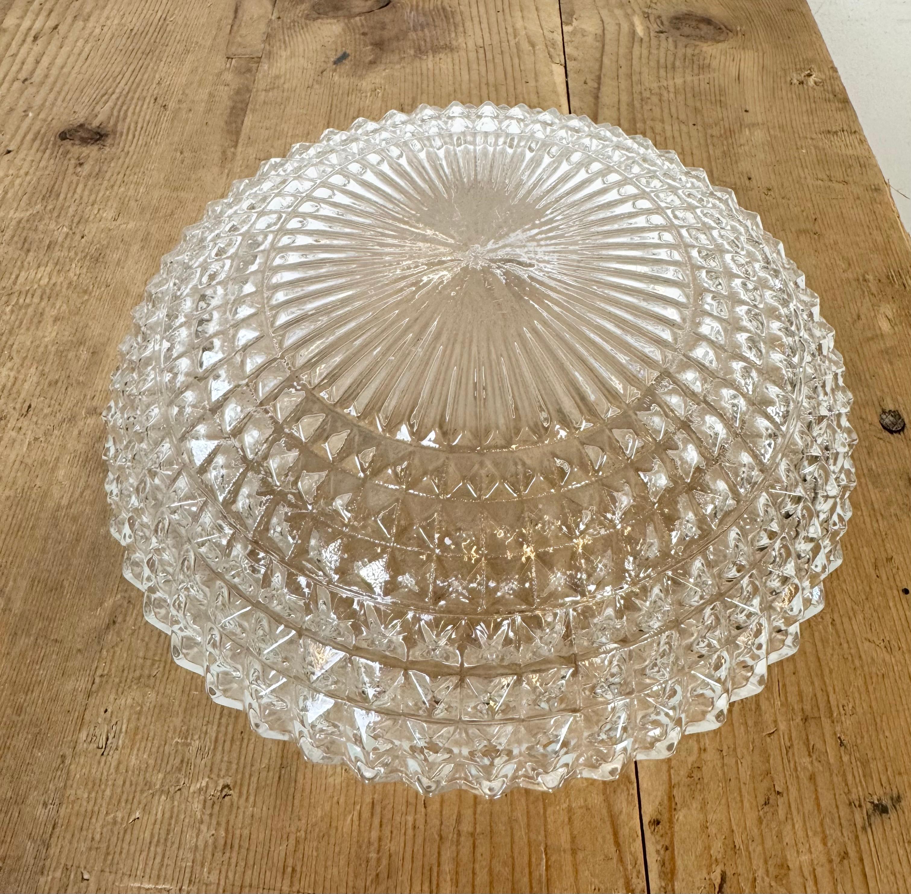 Lampada da parete o soffitto in vetro vintage, anni '70 in vendita 10