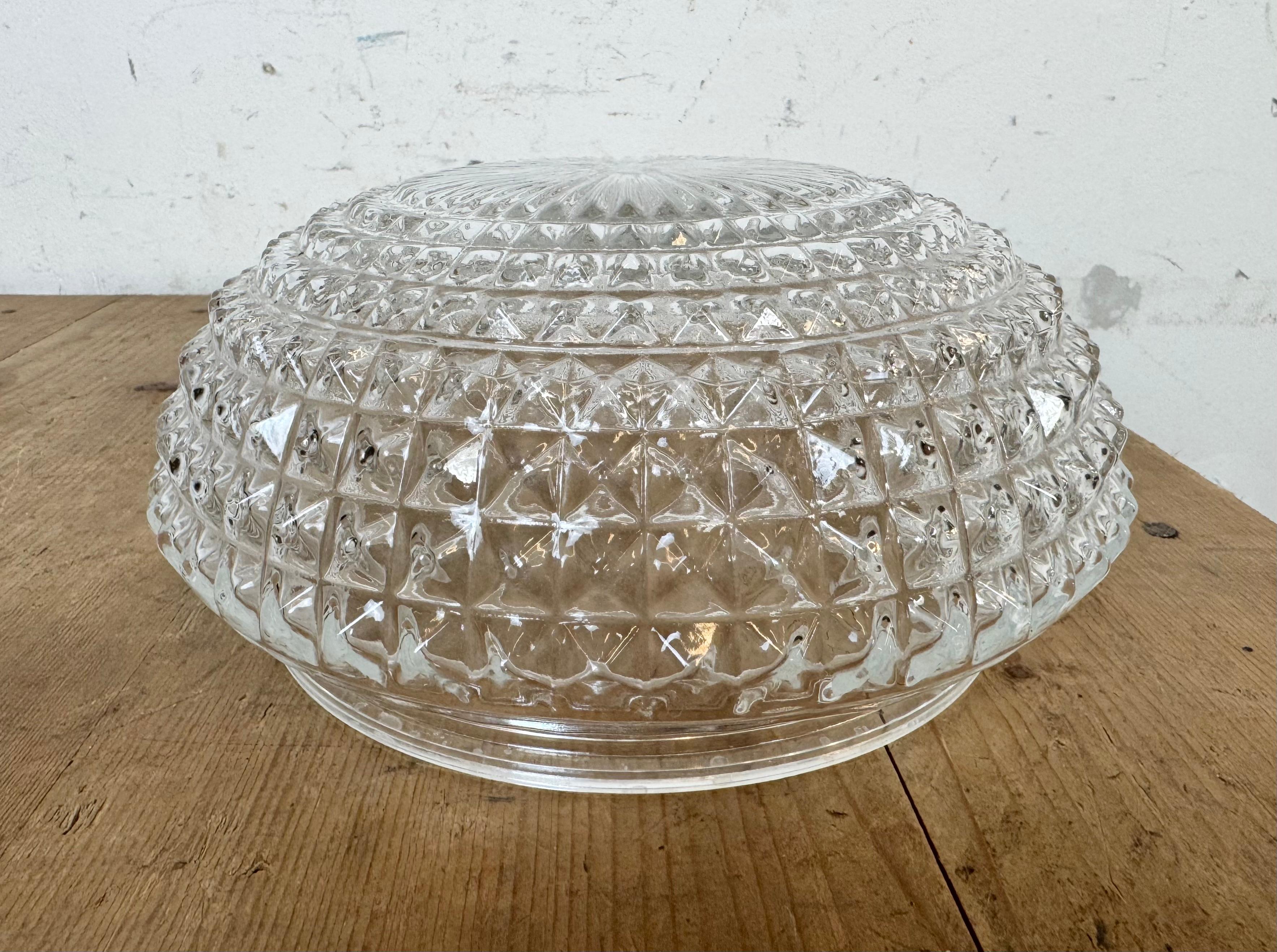 Lampada da parete o soffitto in vetro vintage, anni '70 in vendita 11