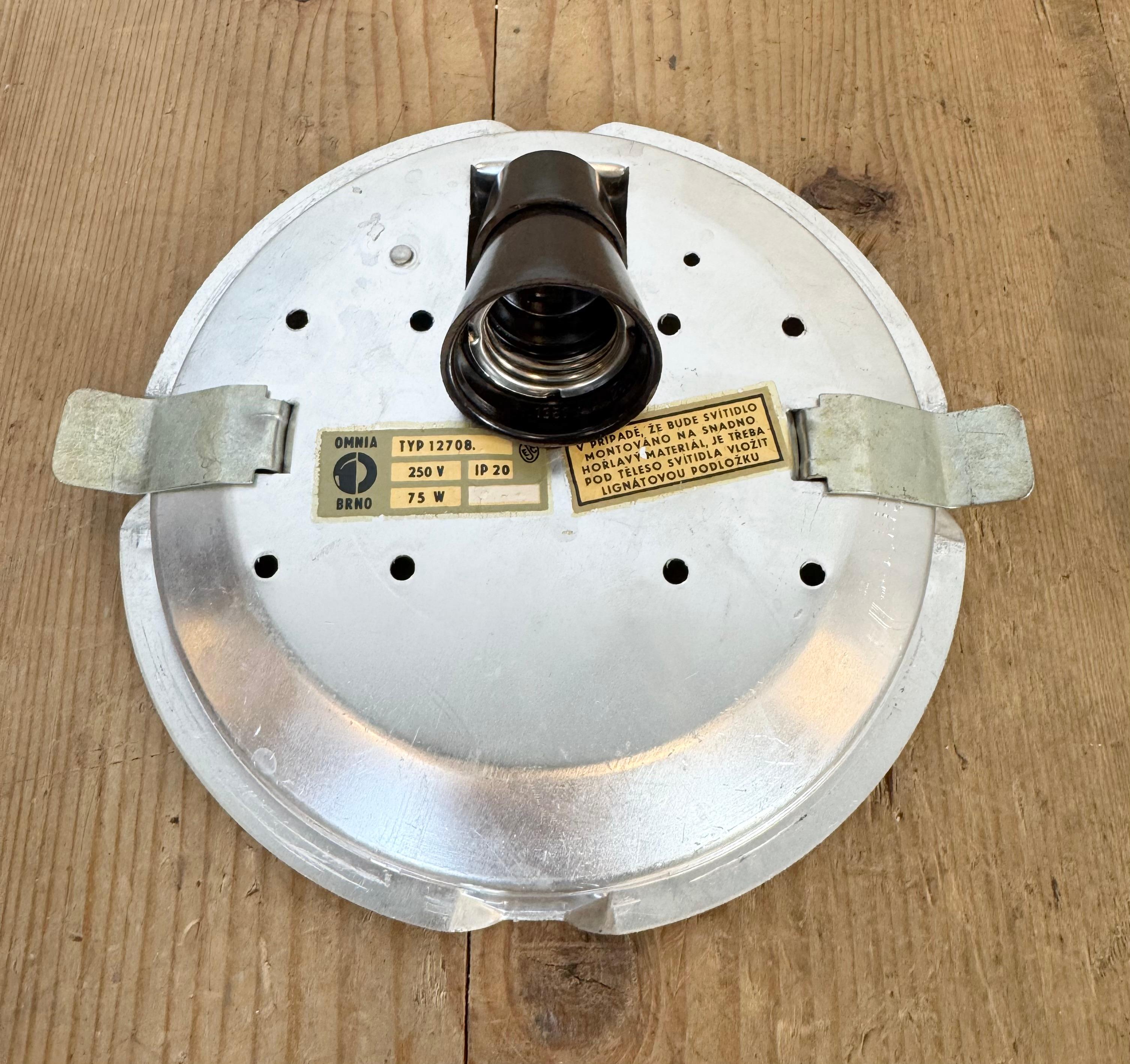 Lampada da parete o soffitto in vetro vintage, anni '70 in vendita 12