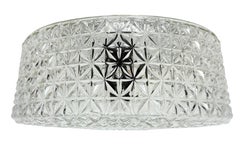 Lampada da parete o soffitto in vetro vintage, anni '70