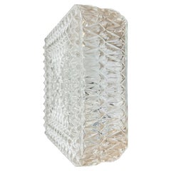 Vintage Glass Wall or Ceiling Light, 1970s