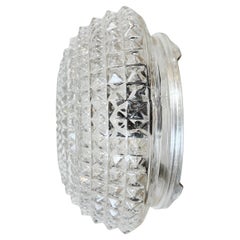 Vintage Glass Wall or Ceiling Light, 1970s