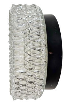 Vintage Glass Wall or Ceiling Light from Napako, 1970s