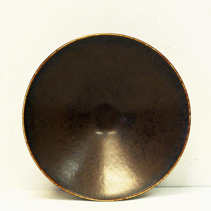 Scandinavian Modern Vintage Glazed Ceramic Bowl by Carl Harry Stålhane, Sweden, 1950s