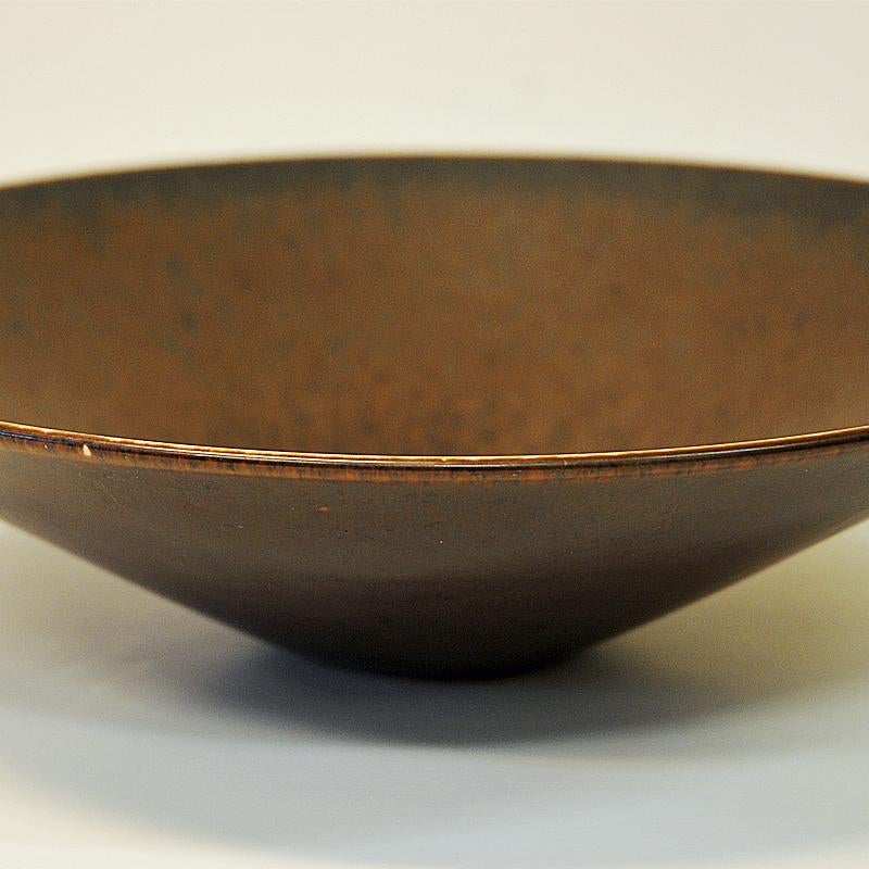 Vintage Glazed Ceramic Bowl by Carl Harry Stålhane, Sweden, 1950s In Good Condition In Stockholm, SE