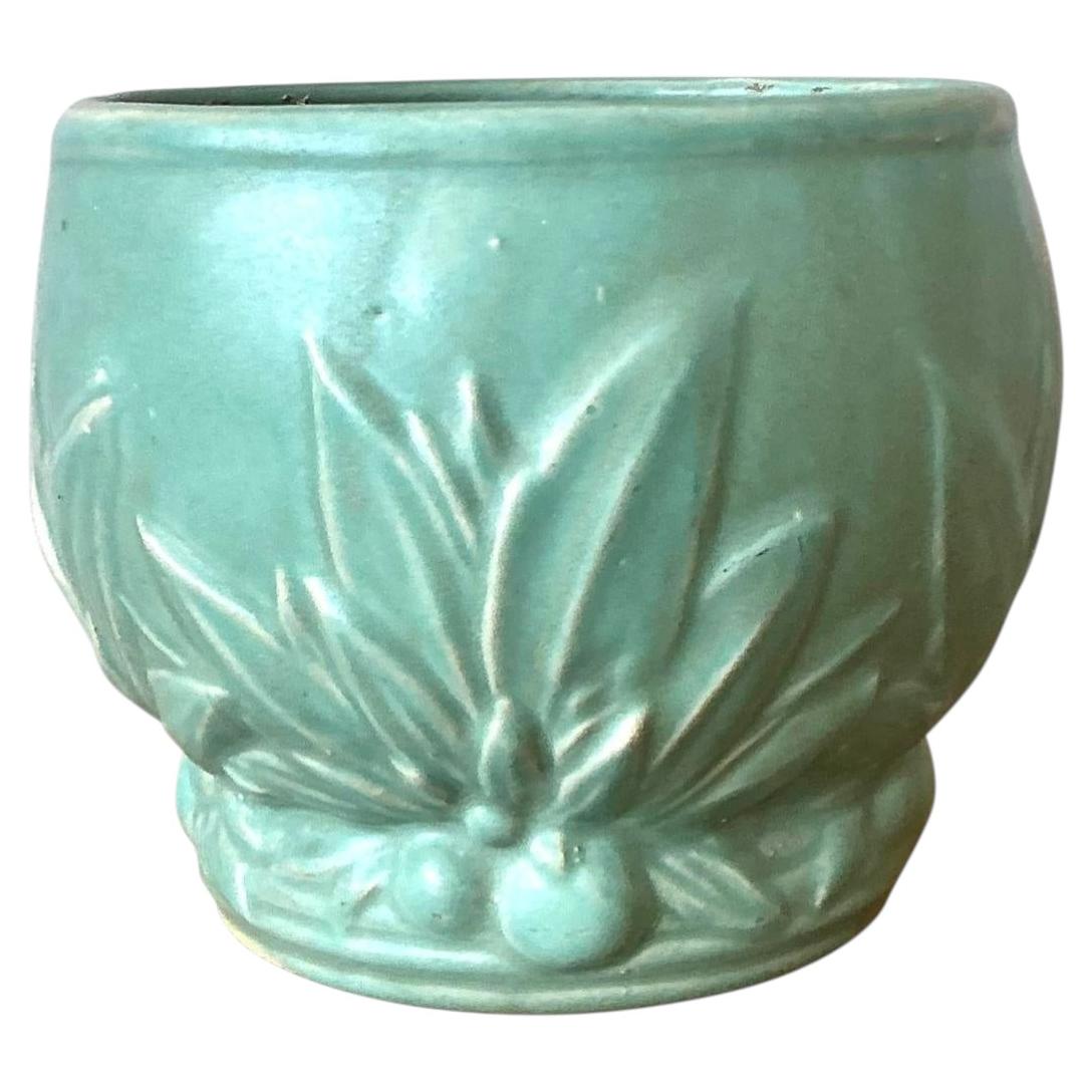 Vintage Glazed Ceramic Cache Pot After McCoy
