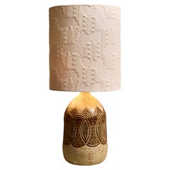 Lampada da tavolo francese in ceramica smaltata vintage di Marcel Giraud