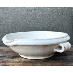 Vintage Glazed Ceramic Large Bowl