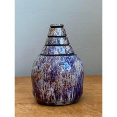 Vintage Glazed Ceramic Lidded Jar