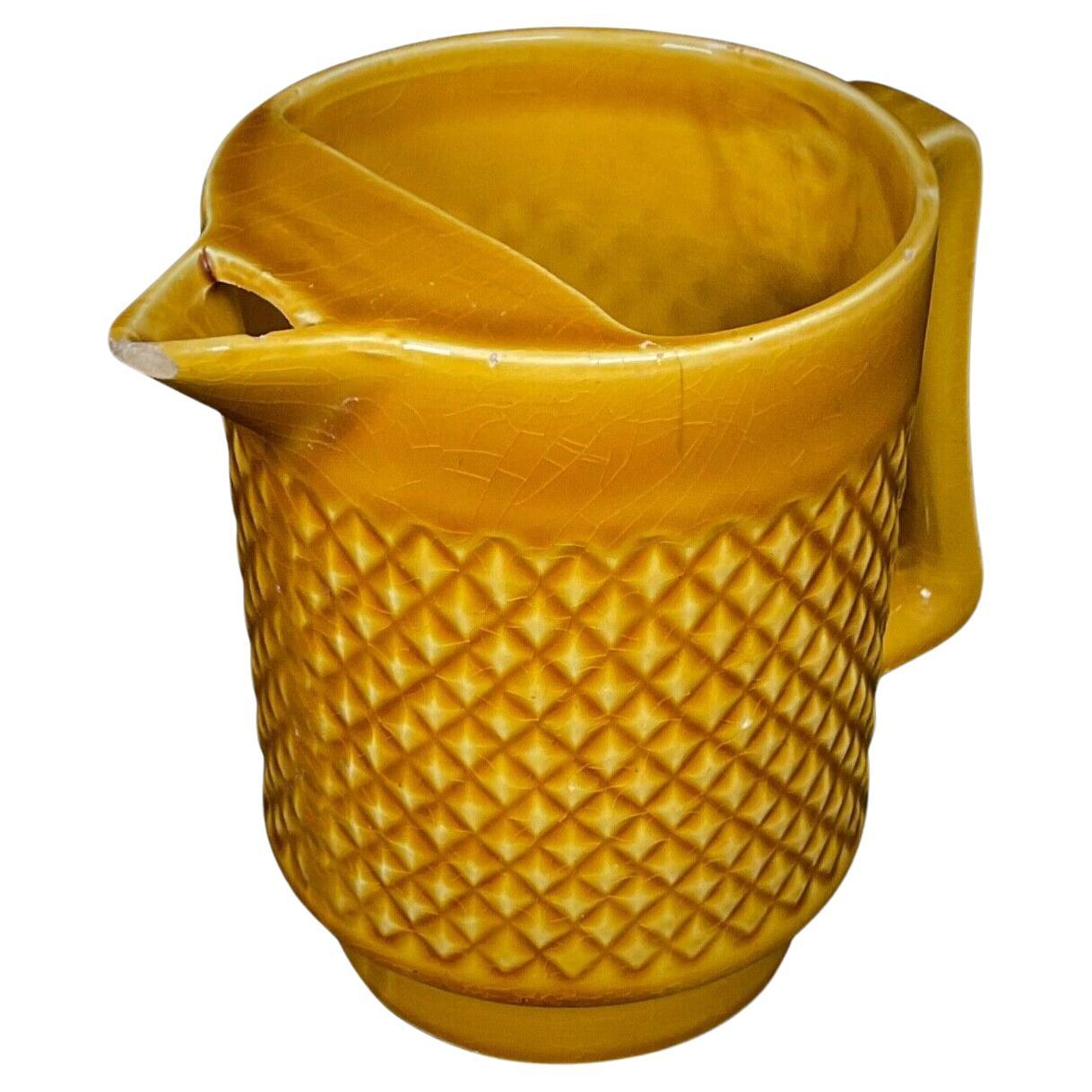 Vintage glasierte keramische Krug von Digoin Sarreguemines - Crackled Finish - 2Y483