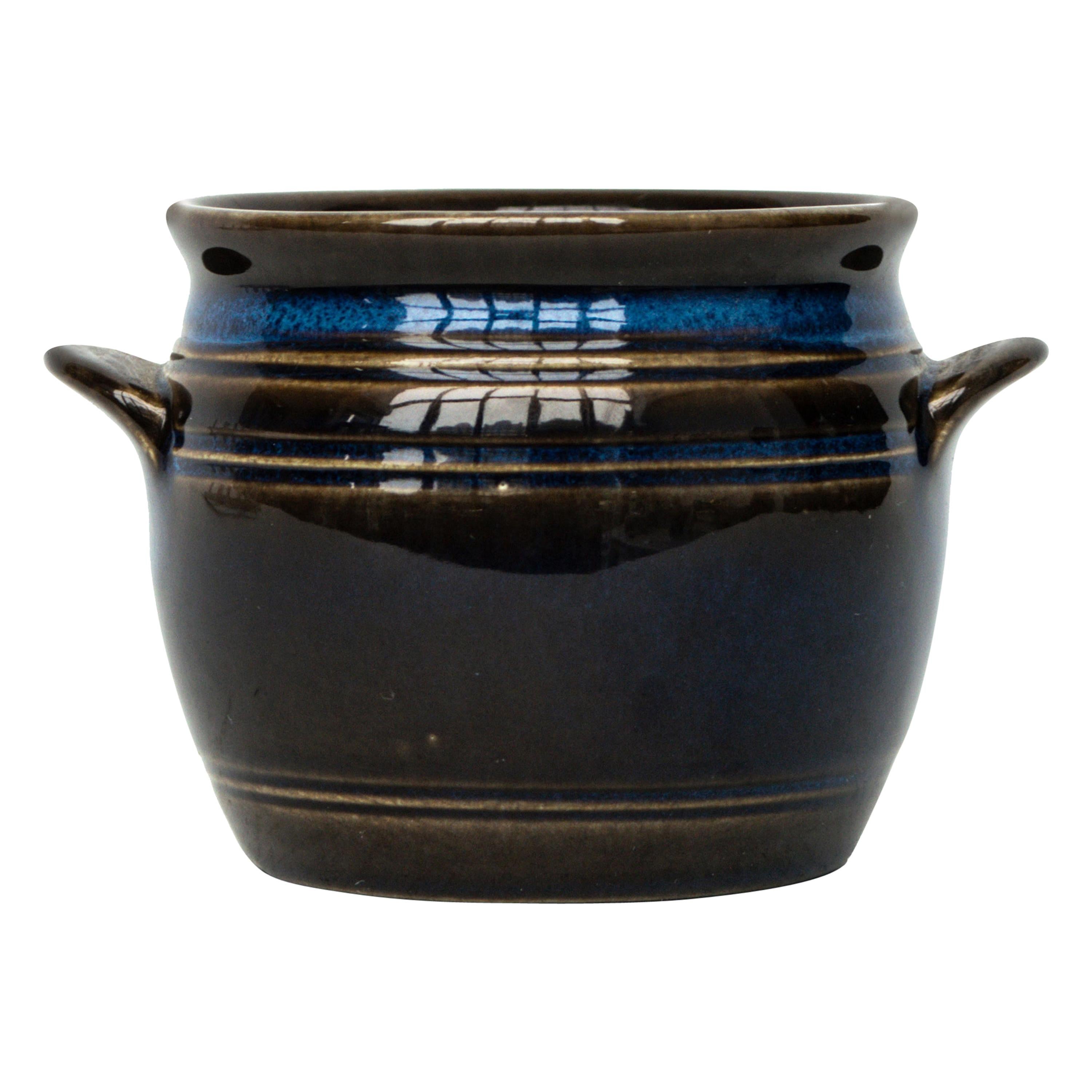 Vintage Glazed Ceramic Pot from "Gefle" Sweden Midcentury For Sale