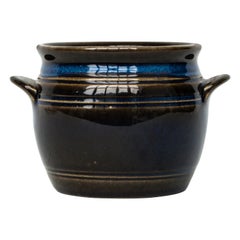 Vintage Glazed Ceramic Pot from "Gefle" Sweden Midcentury