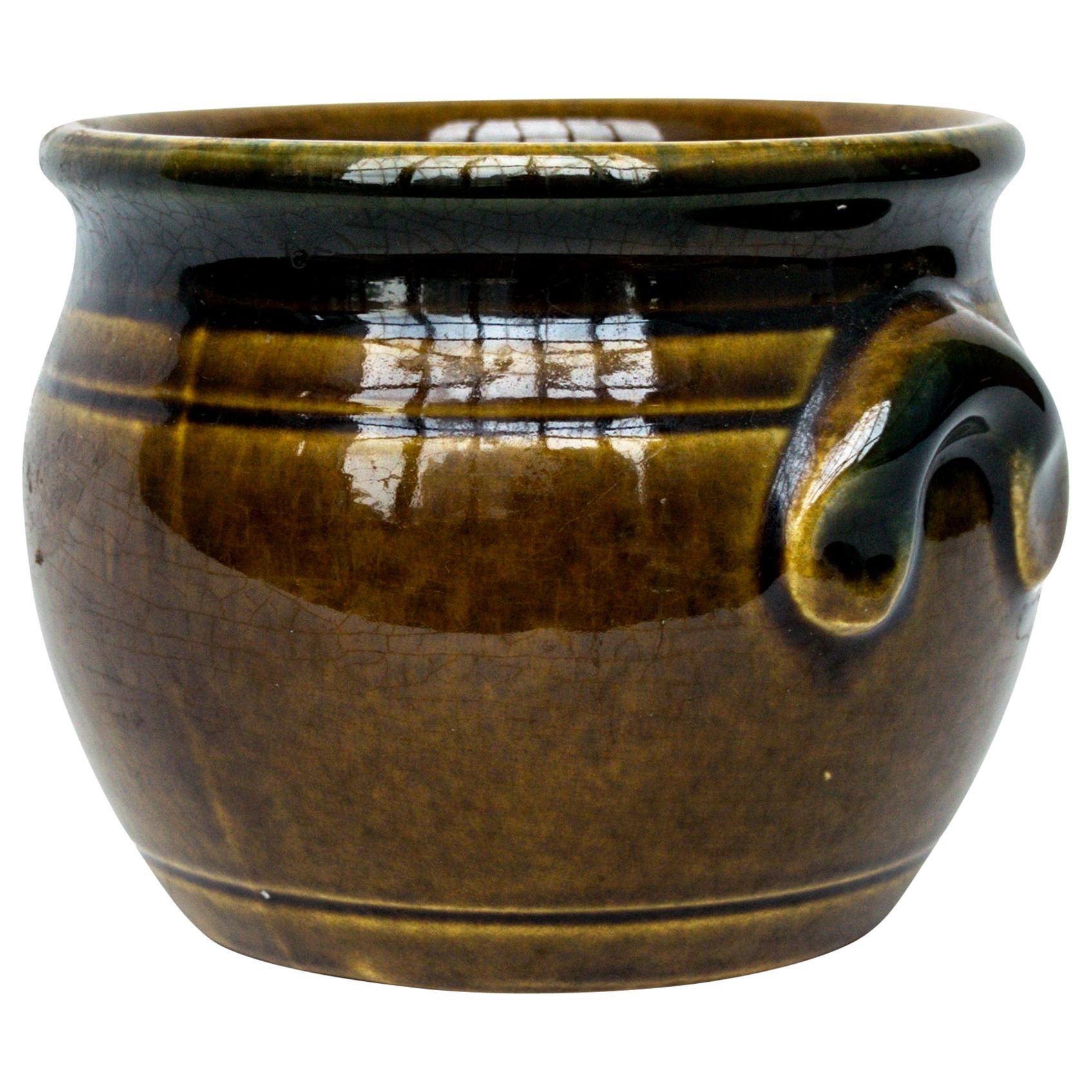 Vintage Glazed Ceramic Pot from Sweden, 1970s im Angebot