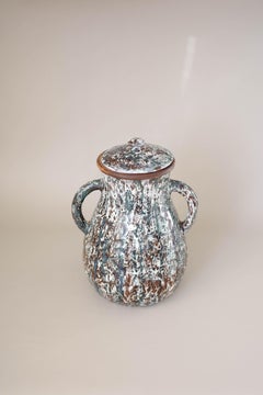 Vintage Glazed Ceramic Potiche