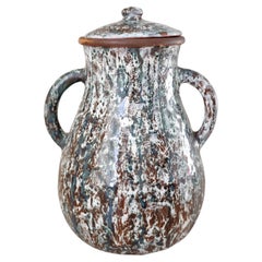 Vintage Glazed Ceramic Potiche