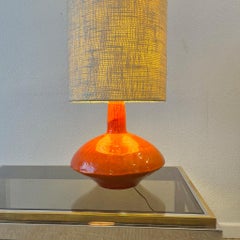 Vintage Tischlampe aus glasierter Keramik von Mattli, Schweiz ca. 1950s