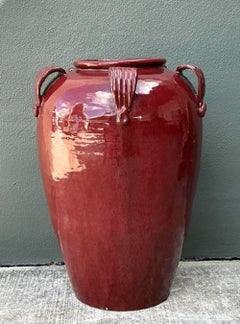 Taburete alto de cerámica esmaltada vintage