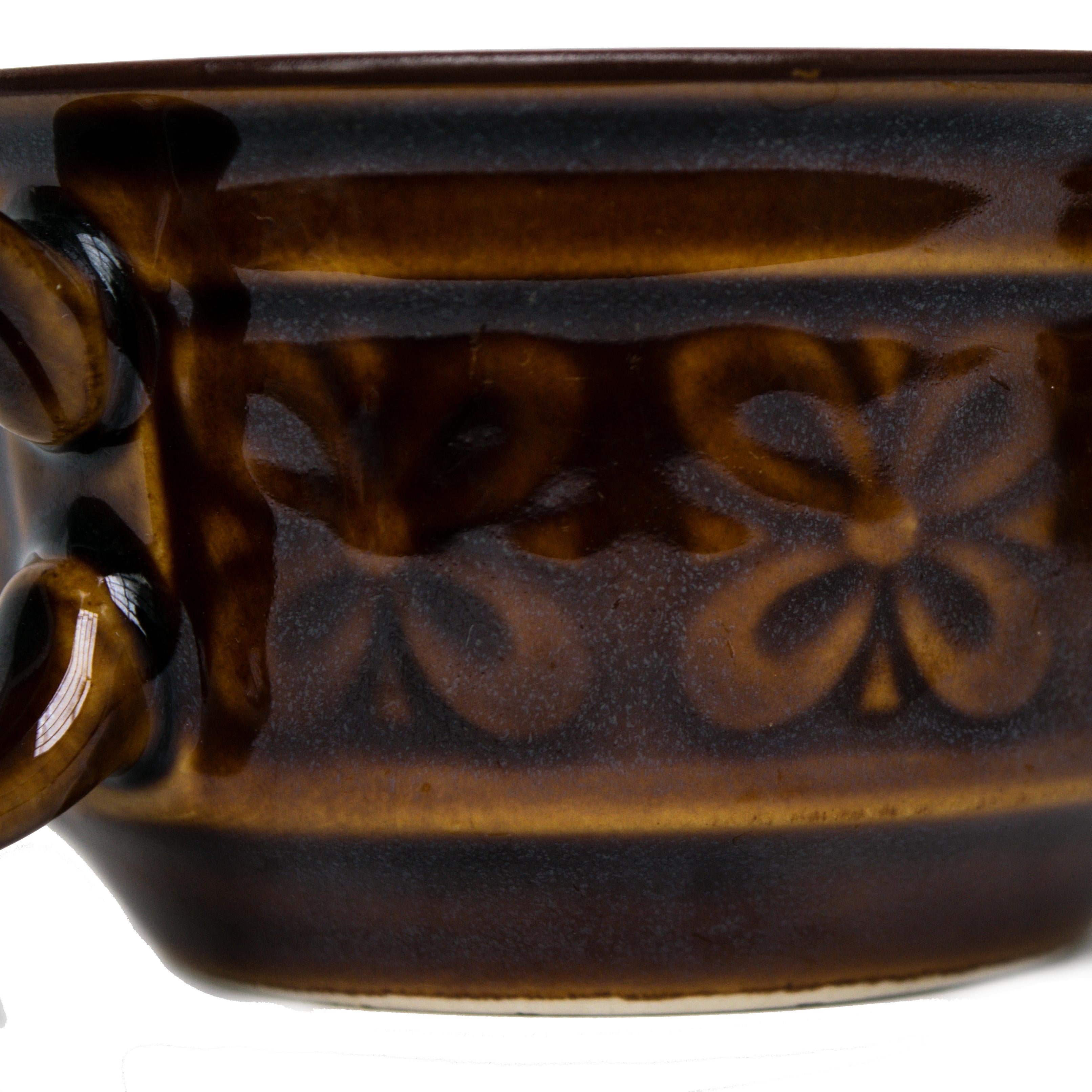 Vintage Glazed Ceramic Tea/Coffee Set of Seven, from Sweden 1970s For Sale 6