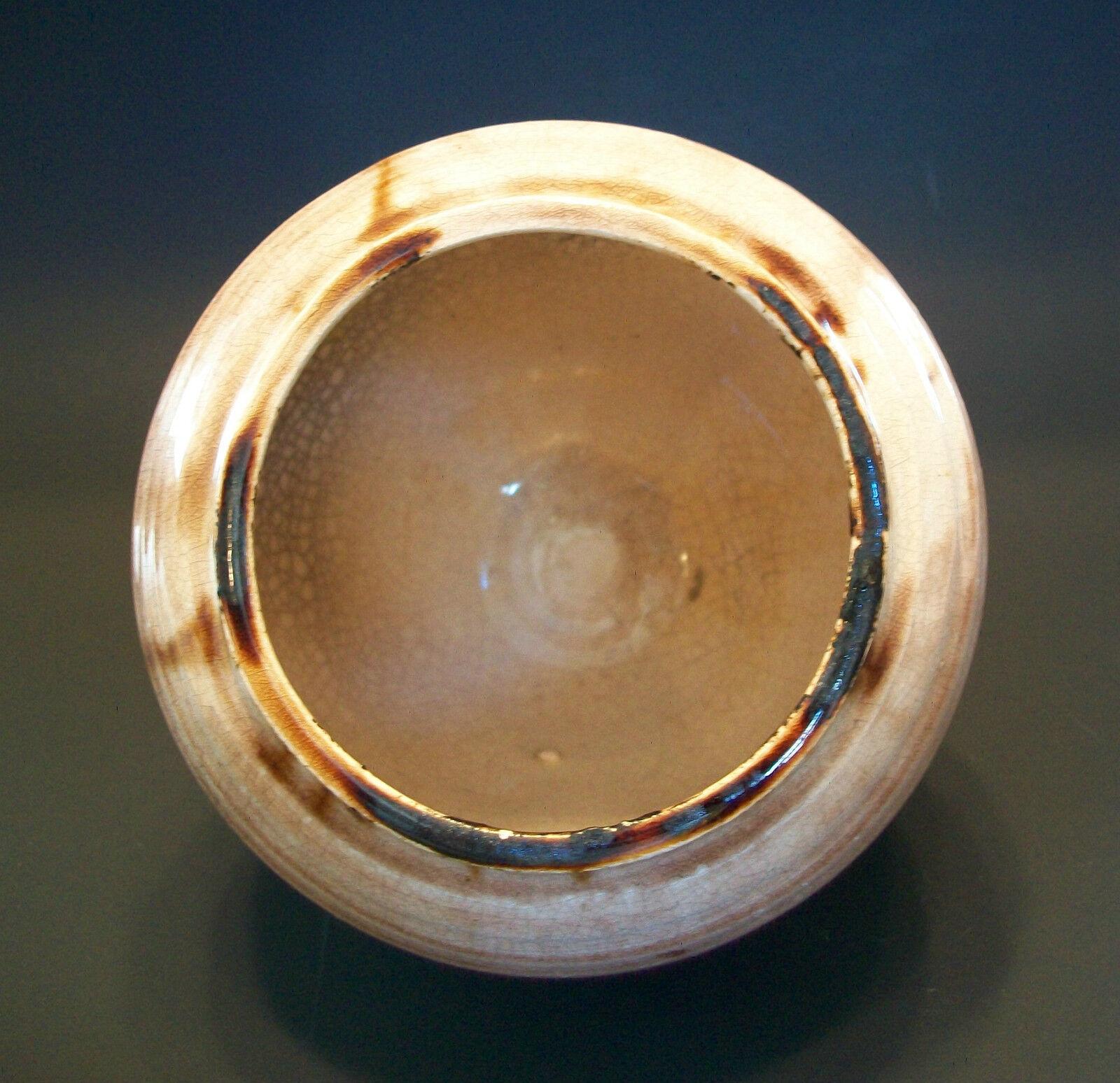 Vintage-Vase aus glasierter Keramik im Vintage-Stil - Musterseiten - Unsigniert - spätes 20. Jahrhundert im Angebot 2