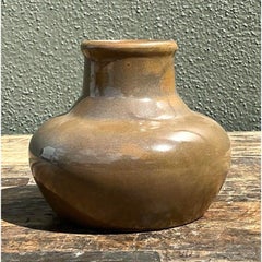 Vintage Glazed Ceramic Vase