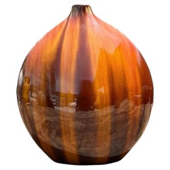 Vintage Glazed Ceramic Vase