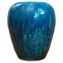 Vase vintage en céramique émaillée