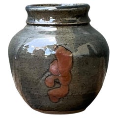 Vintage Glazed Ceramic Vase