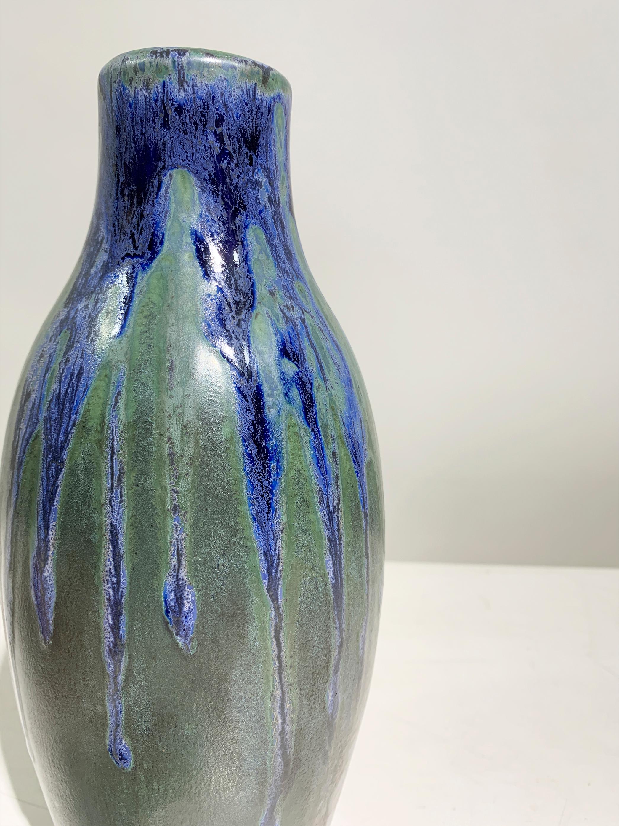 20th Century Vintage Glazed Ceramic Vase, Marked 