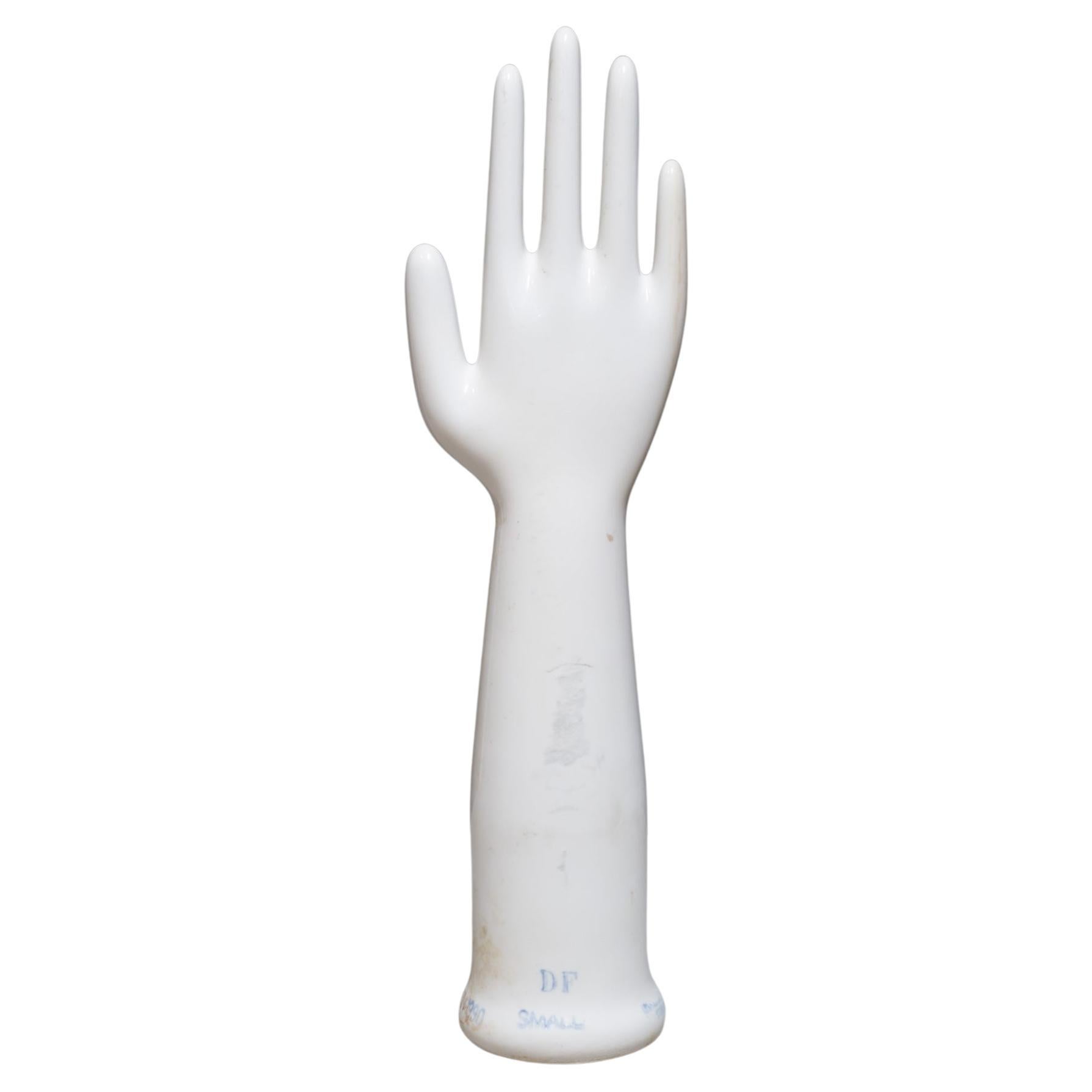 Vintage Glazed Porcelain Factory Rubber Glove Molds, C.1990  (FREE SHIPPING) For Sale