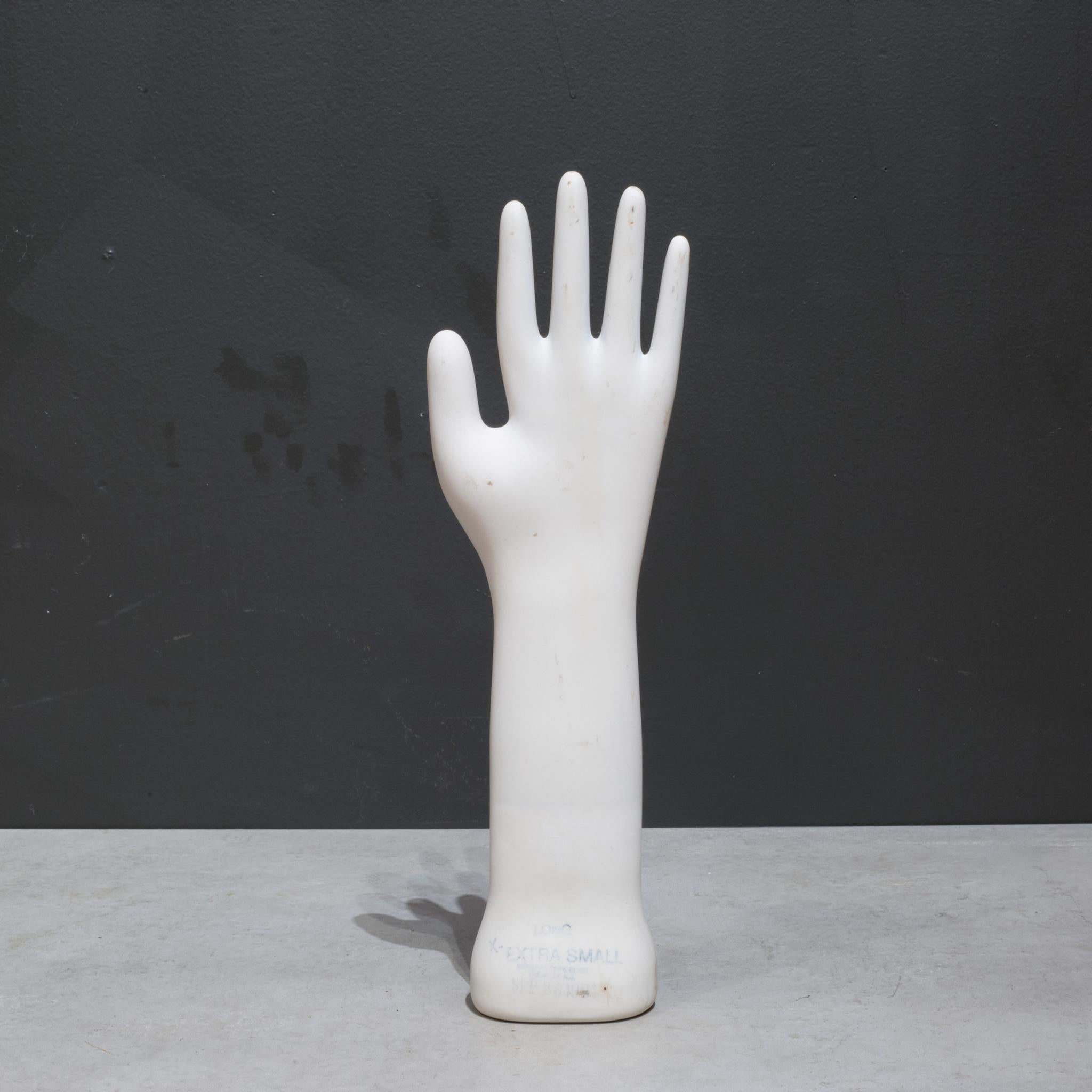 Vintage Glazed Porcelain Factory Rubber Glove Molds, C.1991  (FREE SHIPPING) In Good Condition For Sale In San Francisco, CA