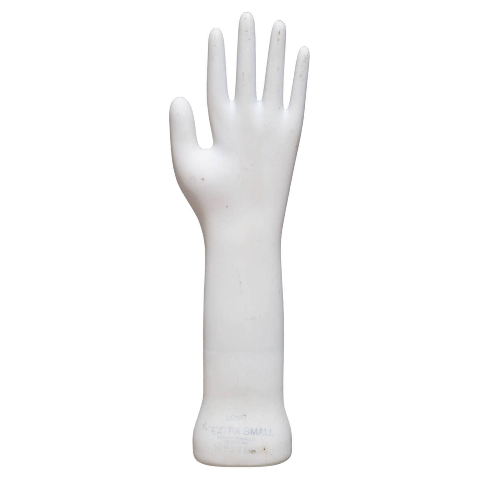 Vintage Glazed Porcelain Factory Rubber Glove Molds, C.1991  (FREE SHIPPING) For Sale