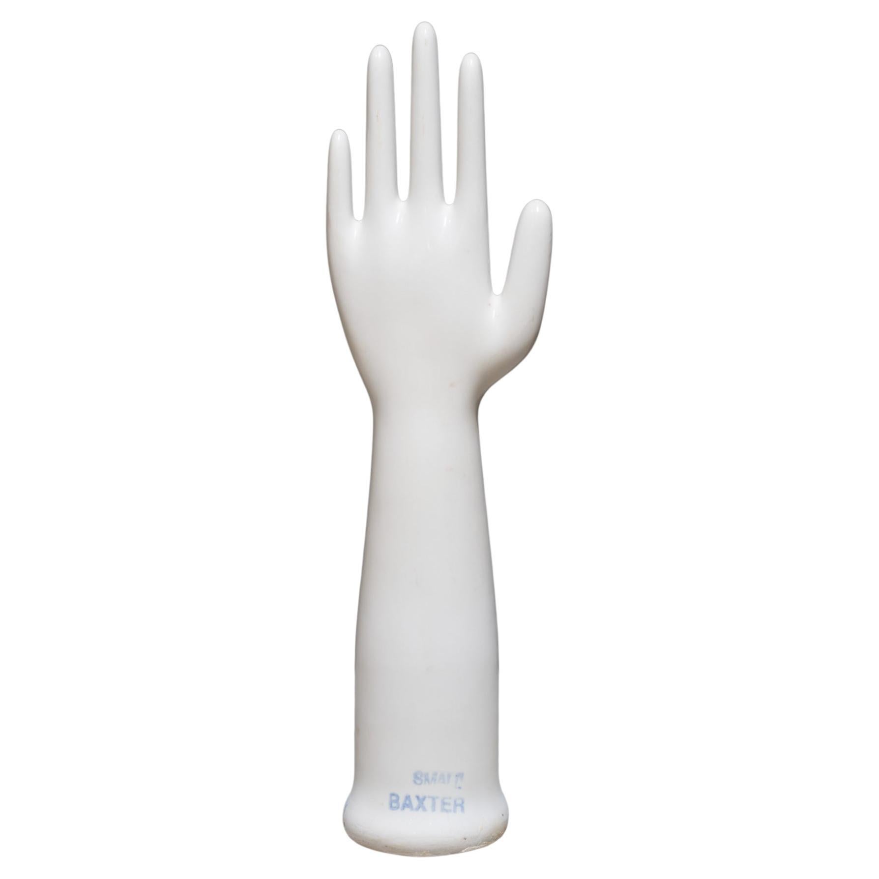 Vintage Glazed Porcelain Factory Rubber Glove Molds, c.1992  (FREE SHIPPING) For Sale