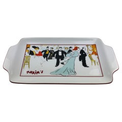 Vintage Glazed Porcelain Tray or Dish & Original Box Maxim's Paris France