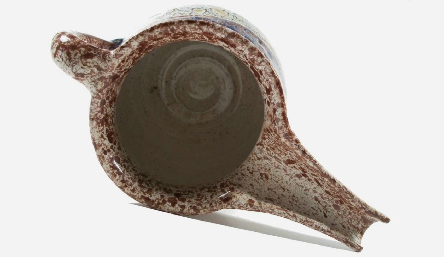 Céramique Pichet en forme d'oiseau Vintage Glazed Studio Pottery - Non signé - Fin du 20ème siècle en vente