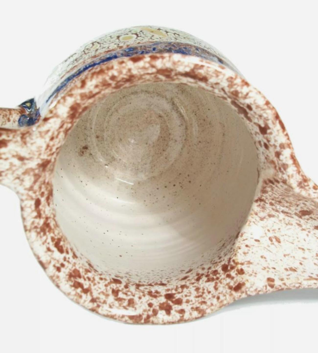 Pichet en forme d'oiseau Vintage Glazed Studio Pottery - Non signé - Fin du 20ème siècle en vente 1