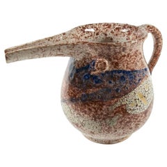 Vintage Glazed Studio Pottery Bird Form Pitcher - Unsigned - Late 20th Century
