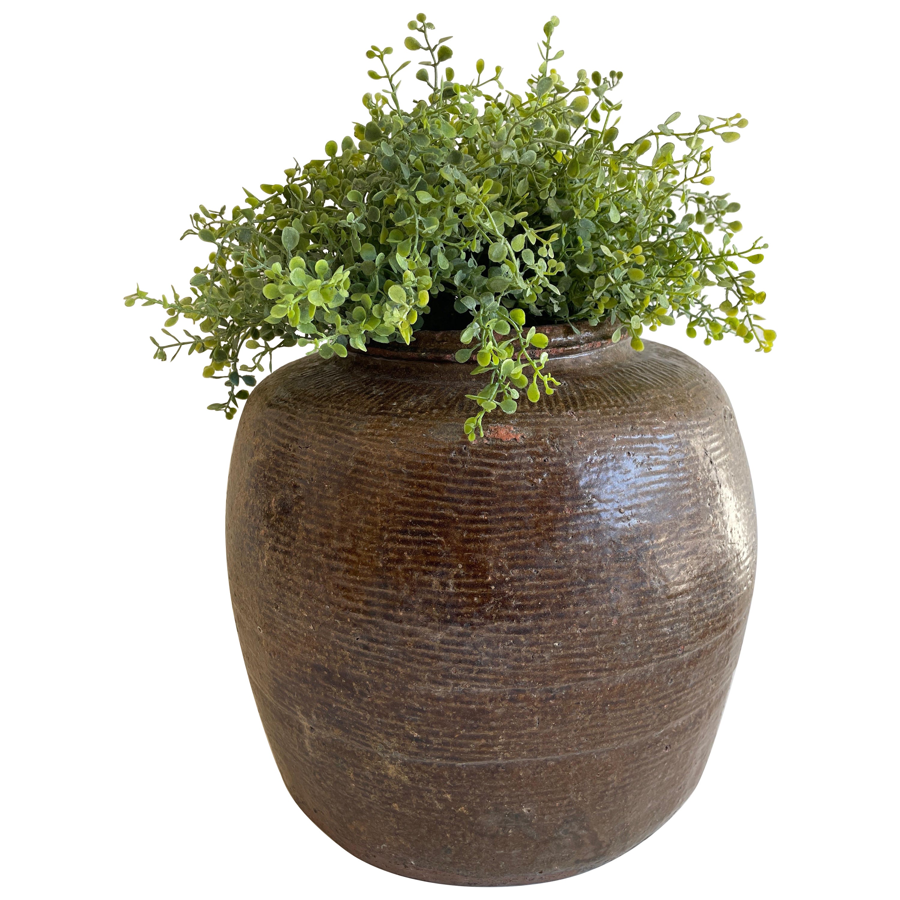 Vintage Glazed Terracotta Clay Pottery