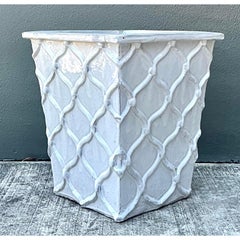 Vintage Glazed Terracotta Planter