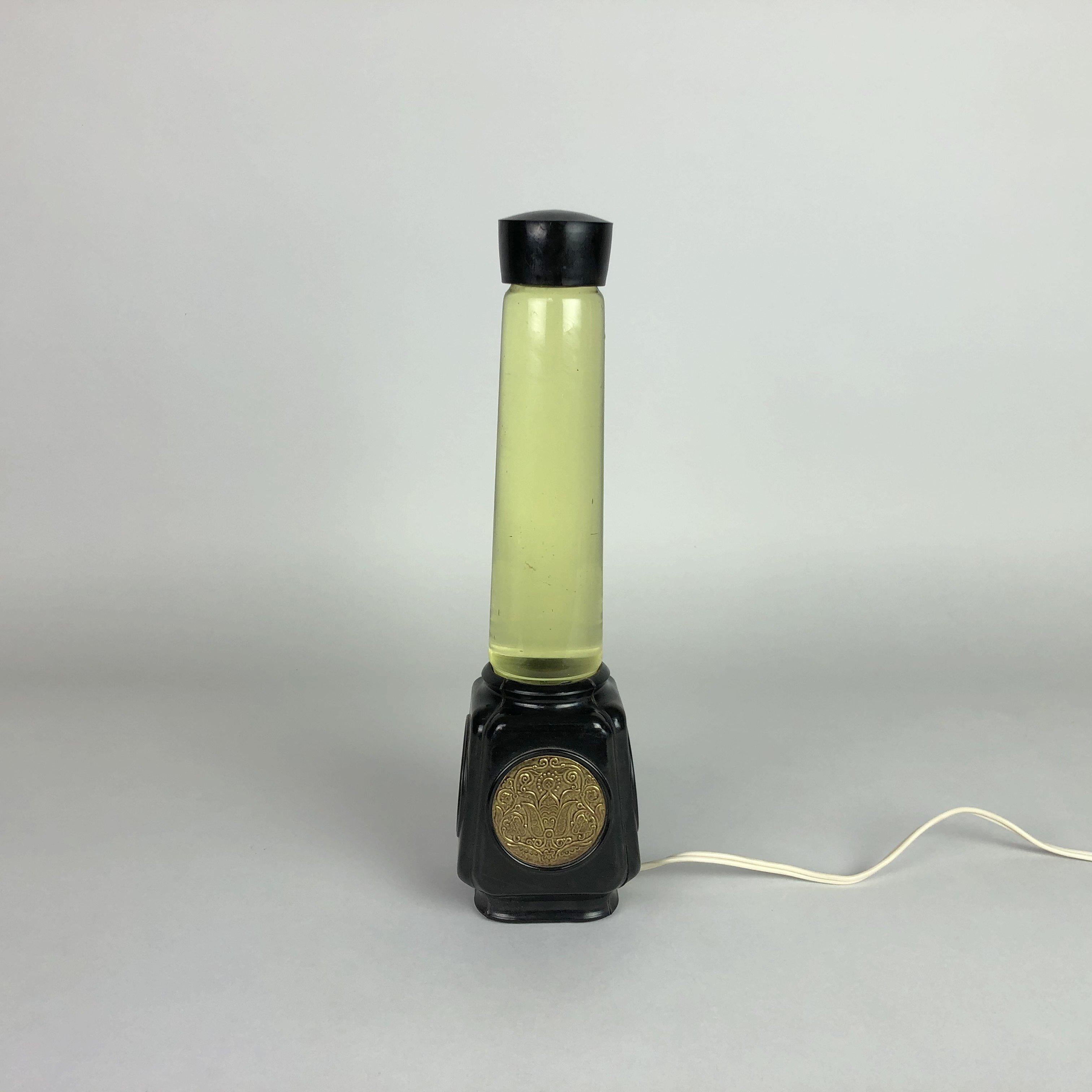 vintage glitter lamp