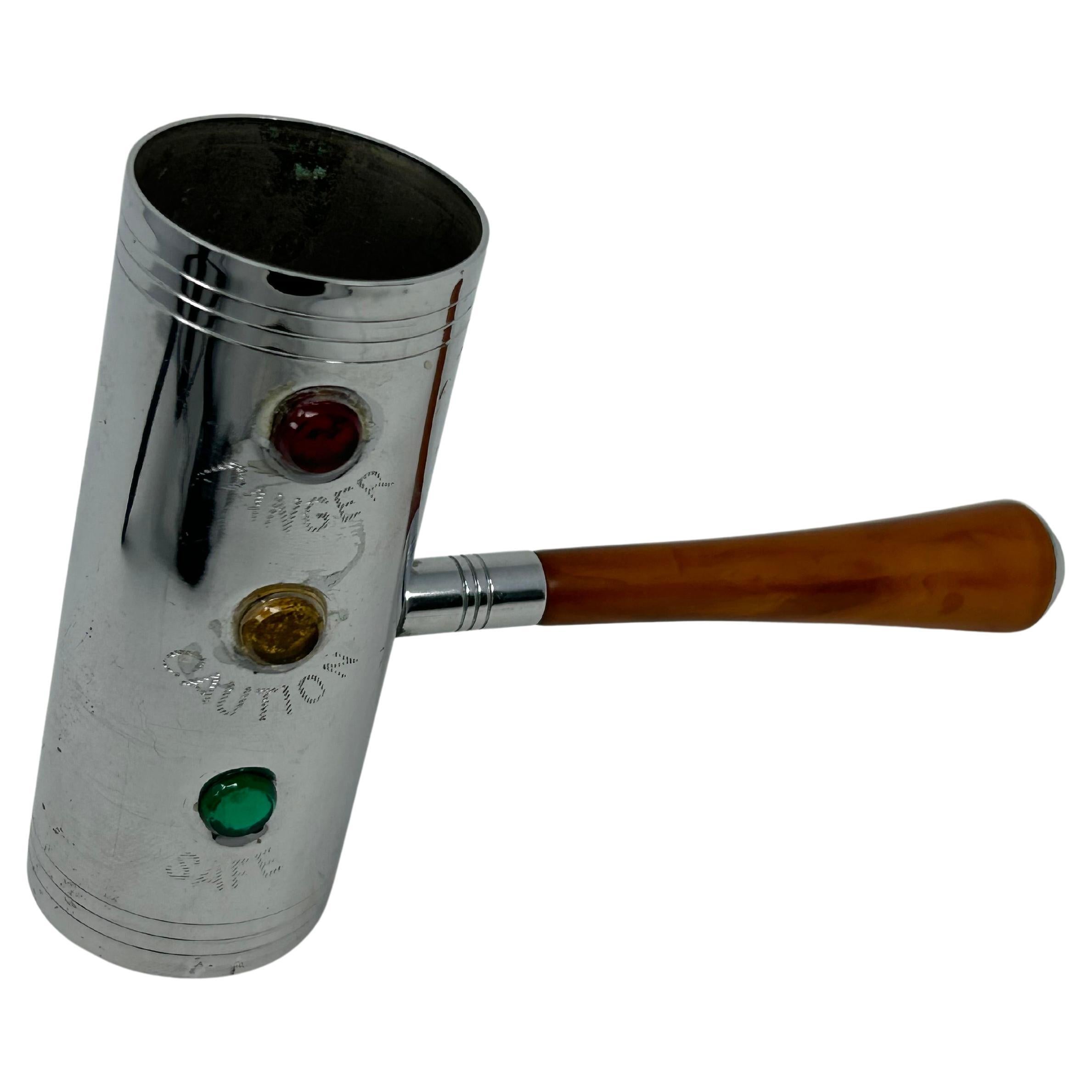 Vintage Glo-Hill Ampel Spirituosenmaß / Jigger "Safe / Caution / Danger" im Angebot